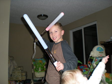 Thomas and his light sabers