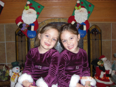 Emily & Paige Christmas 2008