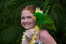 Sarah & Captain Howie's Parrot!