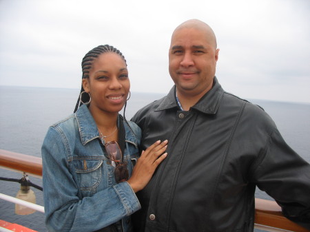 My husband and I on a cruise to Mexico