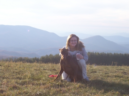 roomie Anna & my boy Titan on top of Max patch