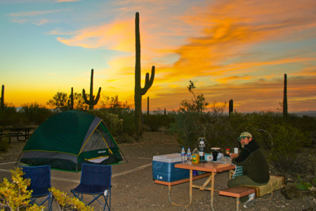 Sunrise Breakfast in Organ Pipe Cactus NM