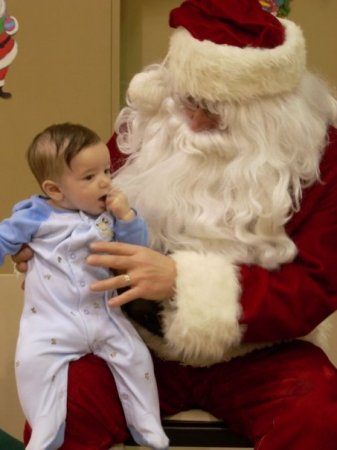 Joey on Santa's lap