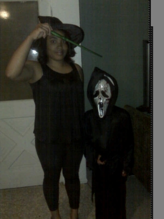 Daughter and Grandson on Halloween