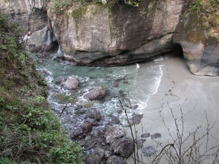 Cape Flattery - 100' Cliff above beach