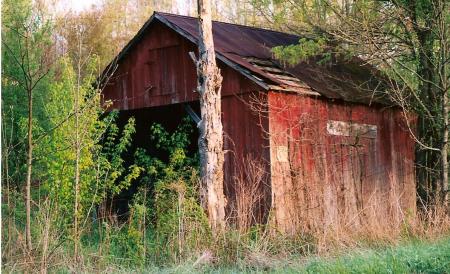 old barn by seneca lake