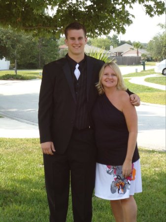 Me and my stepson Jonathan.  Senior prom.