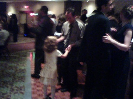 My daughter & I dancing at a friends wedding