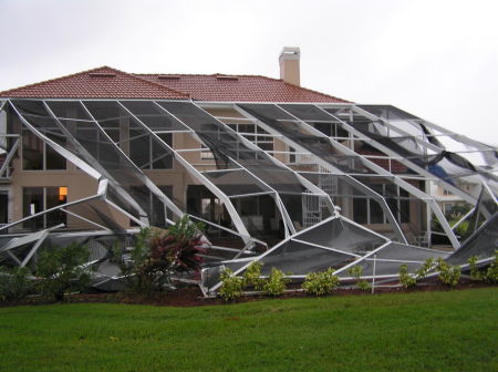 Pool cage after the storm