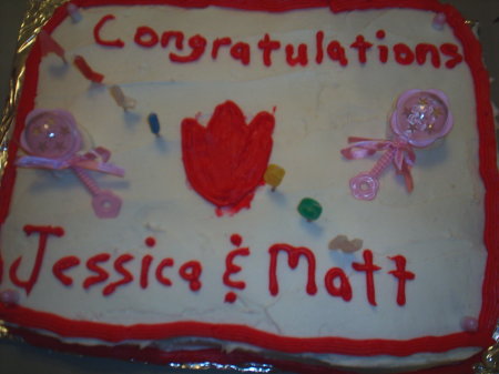 JESSICAS CAKE FROM SHOWER