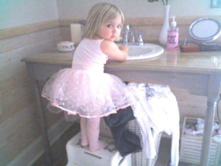 Little princess, Addie, in her tutu, age 2