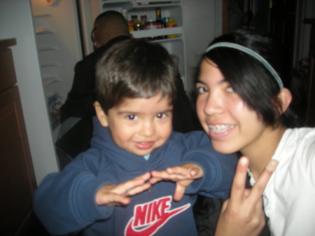 My daughter and son(Valerie and Adrian)