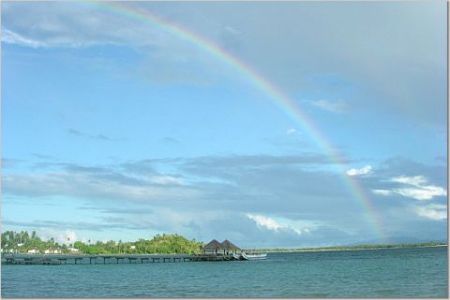 Rainbow over Bora Bora