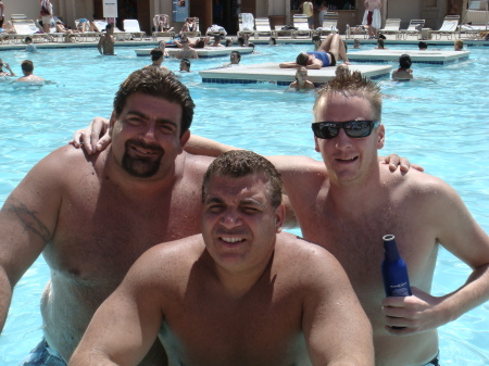 me , joe, and some drunk we met at the pool.