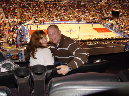 Jennifer and I at The Staples Center Luxury Su