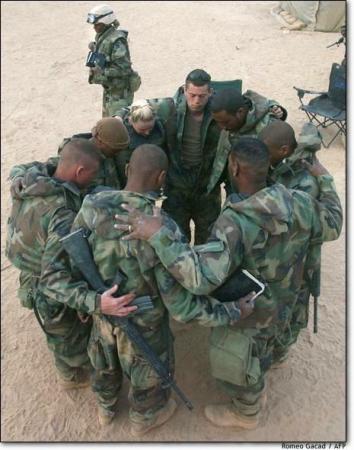 Our troops prayin'