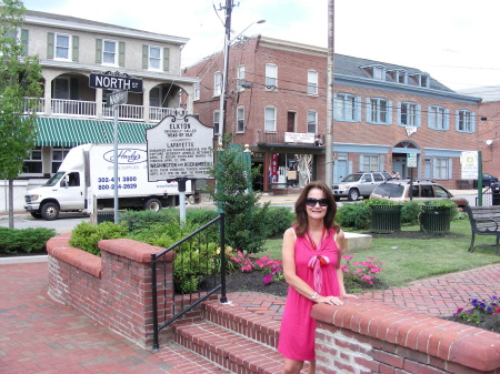 Andrea Standing at her old Tome bus stop