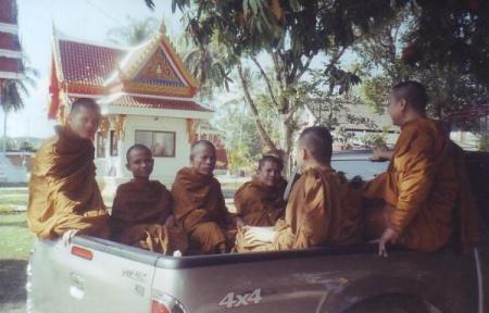 Some monks I stayed with in Thailand.
