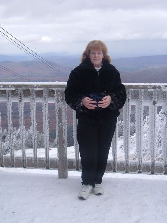 Betty at top of Cannon Mountain