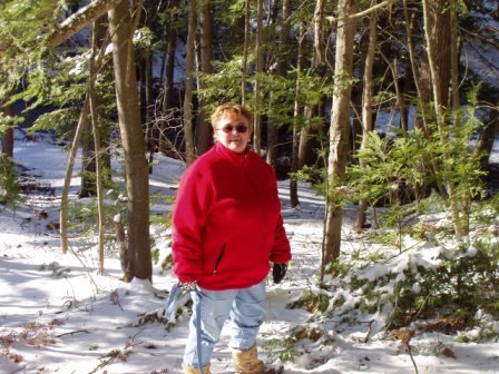 Me standing by stream in my yard