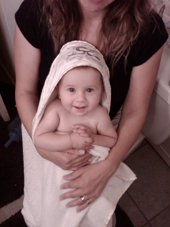Mary Grace just out of the bath.