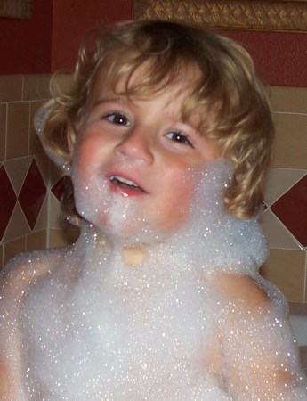 AJ in Bubble Bath