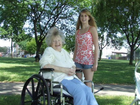 cassy and granny visiting