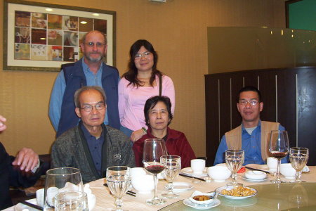 Supper with her father and mother