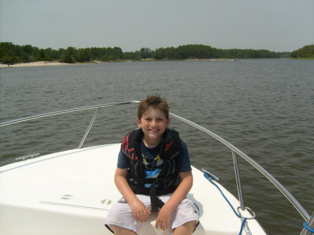 cory on the boat