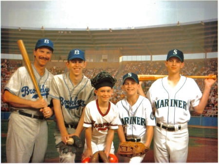 At Cooperstown, 1995 with my 4 boys