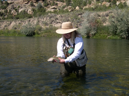 Fly fishing on the San Juan River