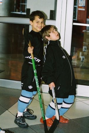 Andrew and Friend after game