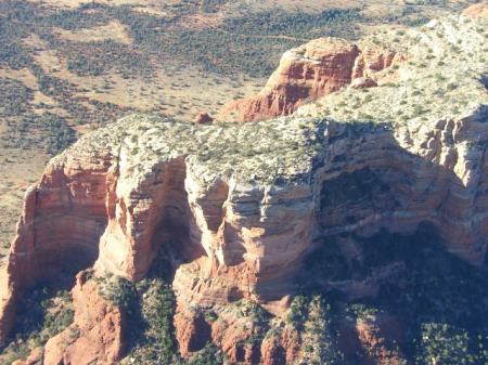 Sedona AZ from plane window