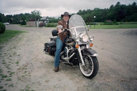 My wife April on her 1998 HD Road King Classic