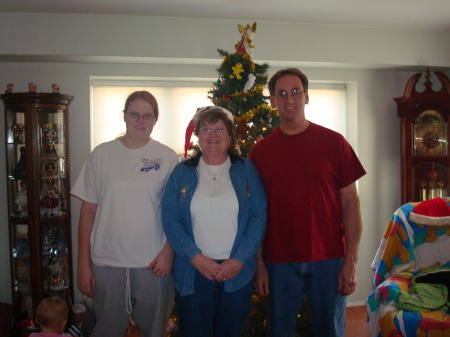 Jim, Melanie and me Christmas 2007