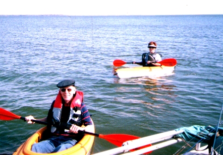 Debbie and I kayaking