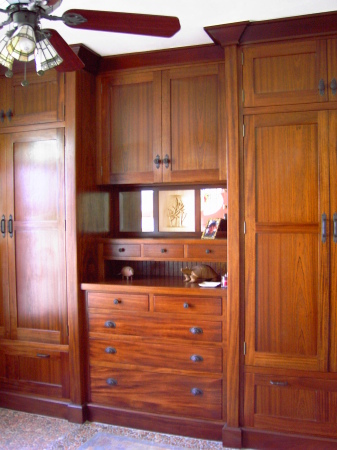 Built-in Mahogany Armoires