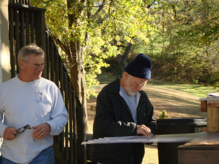 Dad & I working on house