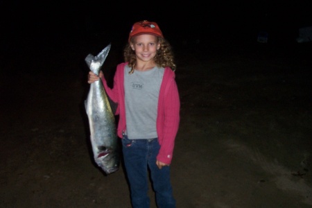 Lucy with her Derby winning Bluefish.