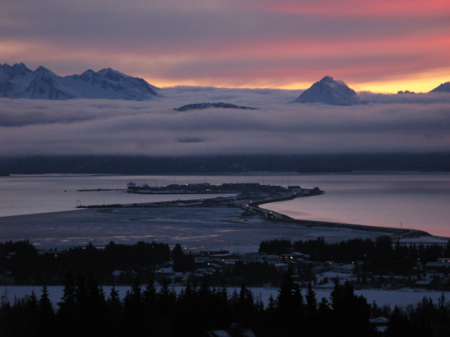 Homer Spit under Clouds