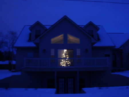 Back of the new house at Christmas