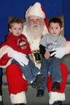 My two oldest grandsons with Santa.