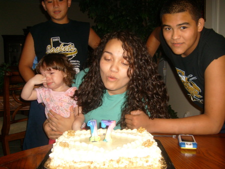 MY DAUGHTER, JAY'S B-DAY. MY SON, EJ, ON RIGHT