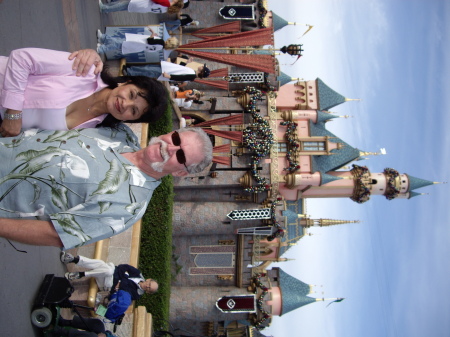 my wife and I at Disneyland