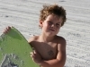 Tanner with his skim board