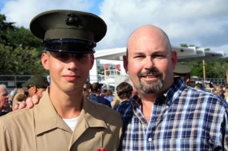 My son and I at Parris Island Graduation