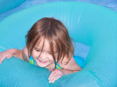 Thea in our pool
