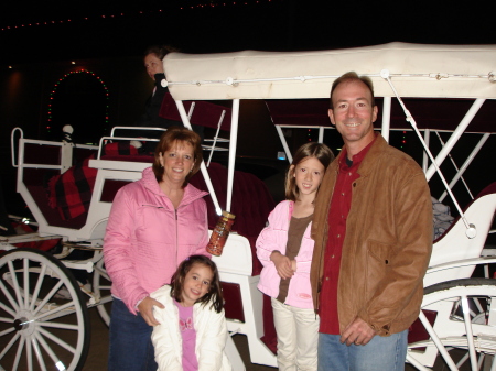 The fam going out to look at the lights 2008