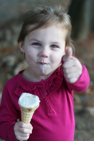 Ava thinks Nana's the Best.... With Ice Cream