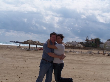 My Love and I on the beach of the Mediteranian